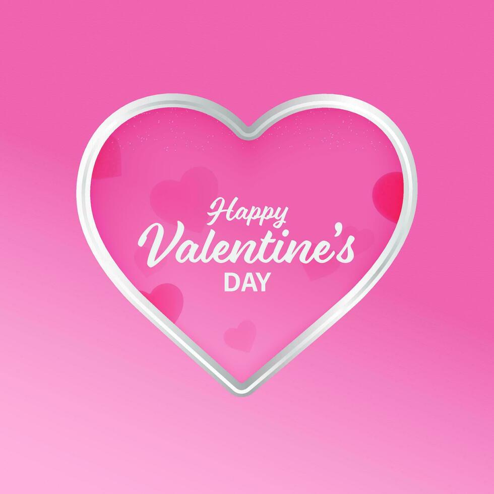 content la Saint-Valentin journée Police de caractère sur cœur forme rose Contexte. vecteur