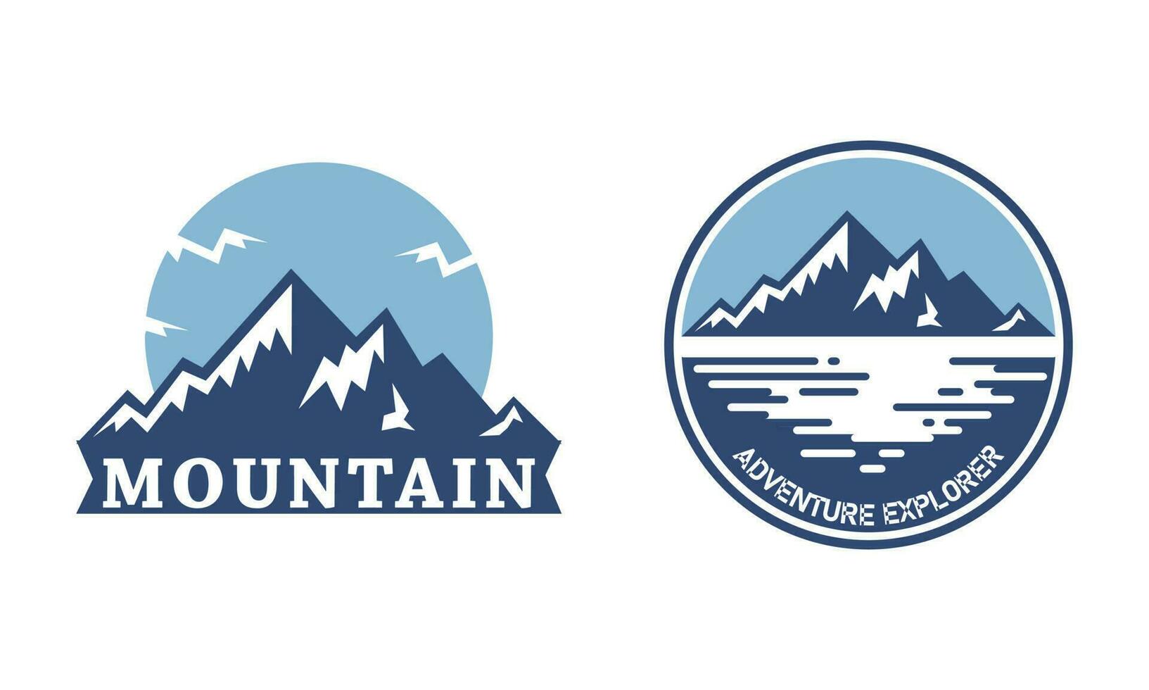 Montagne ensemble vecteur logo conception