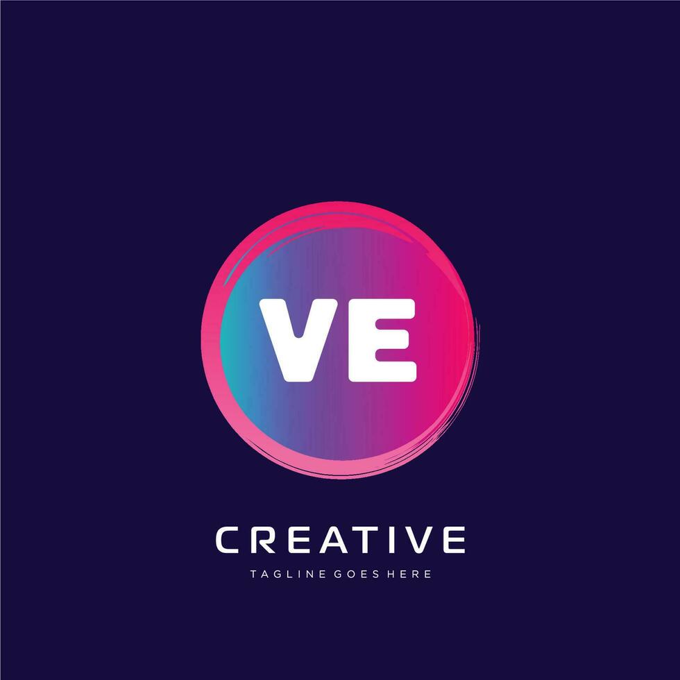 ve initiale logo avec coloré modèle vecteur. vecteur