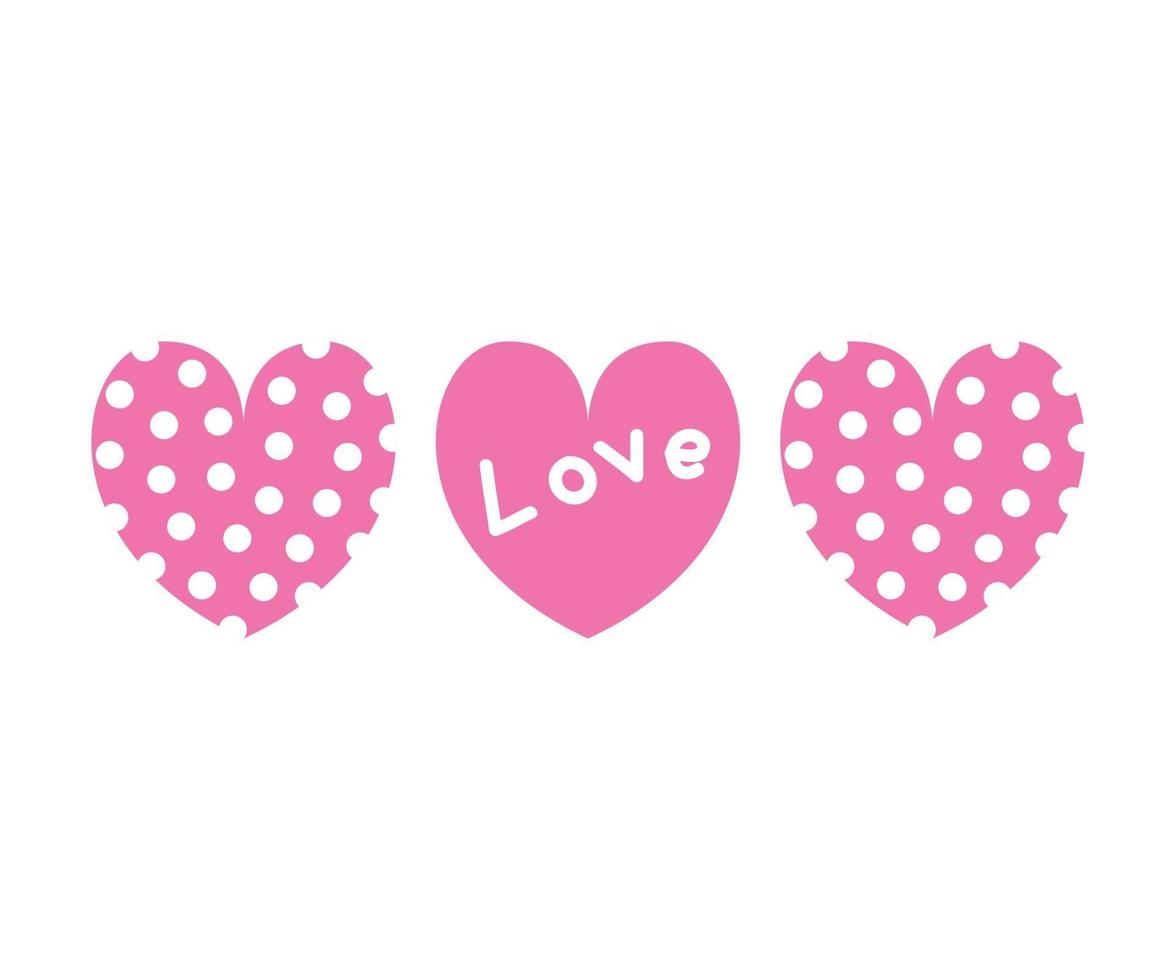 conception de symbole de coeur Saint-Valentin pour carte de jour de mariage vecteur