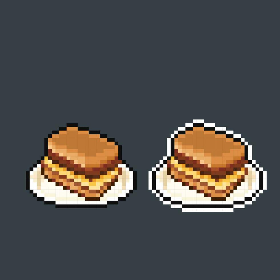 sucré Martabak dans pixel art style vecteur