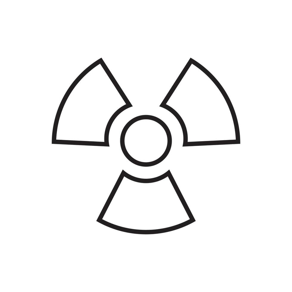 nucléaire symbole ligne style icône isolé vecteur illustration