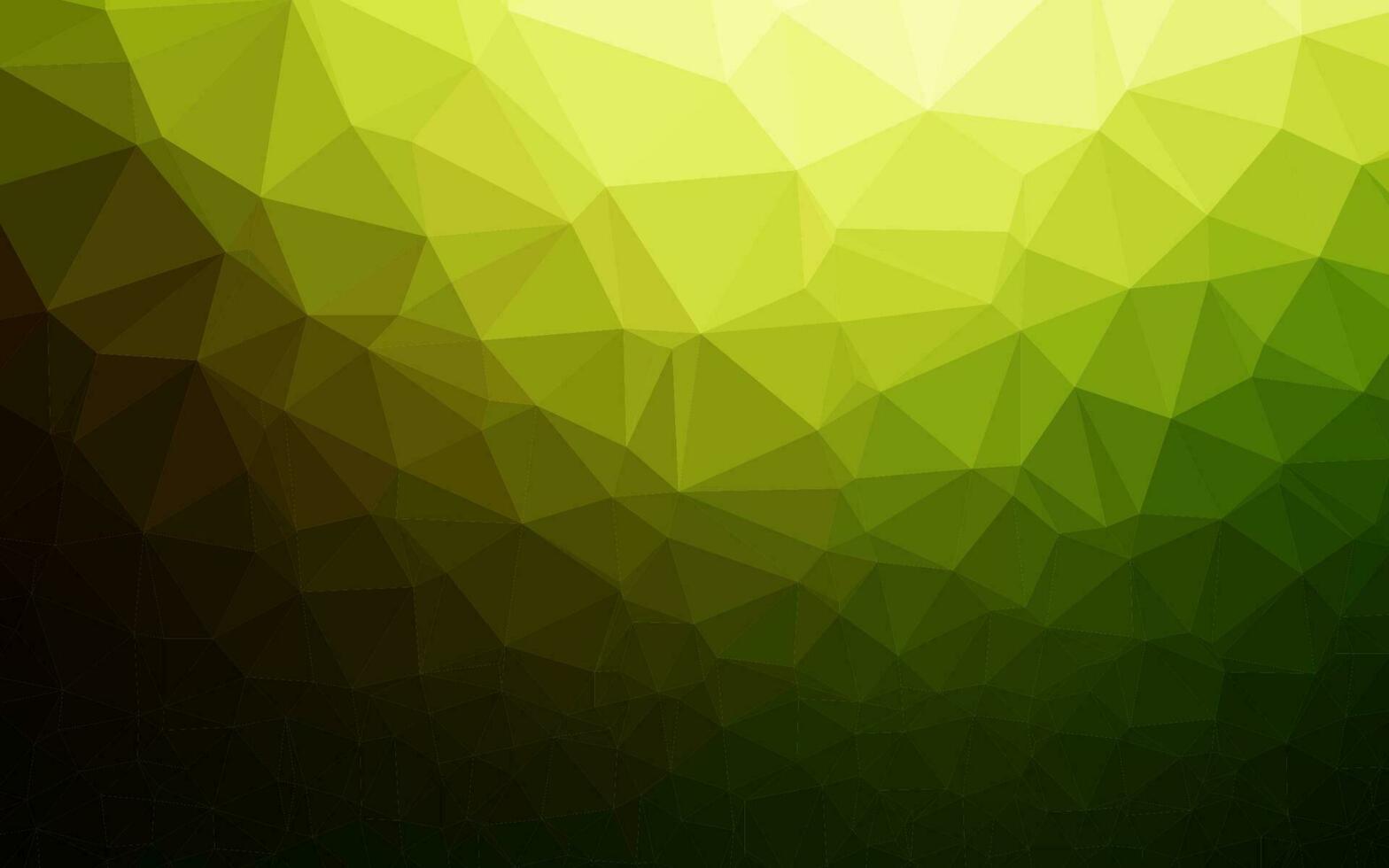 foncé vert, Jaune vecteur Triangle mosaïque couverture.