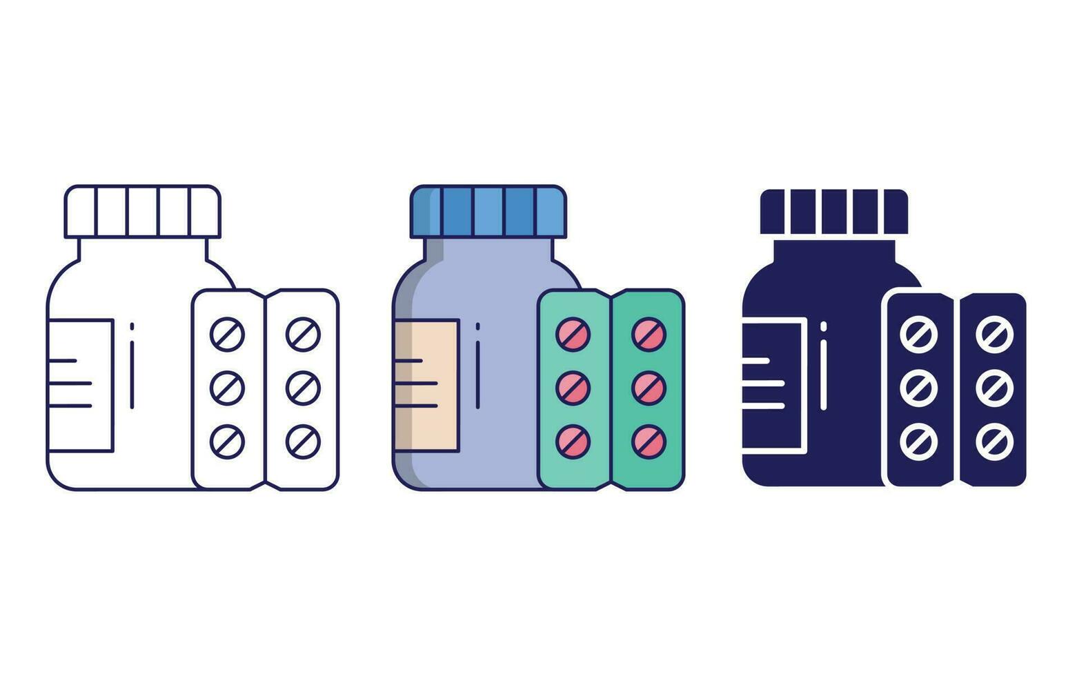 icône de vecteur de bouteille de médicament