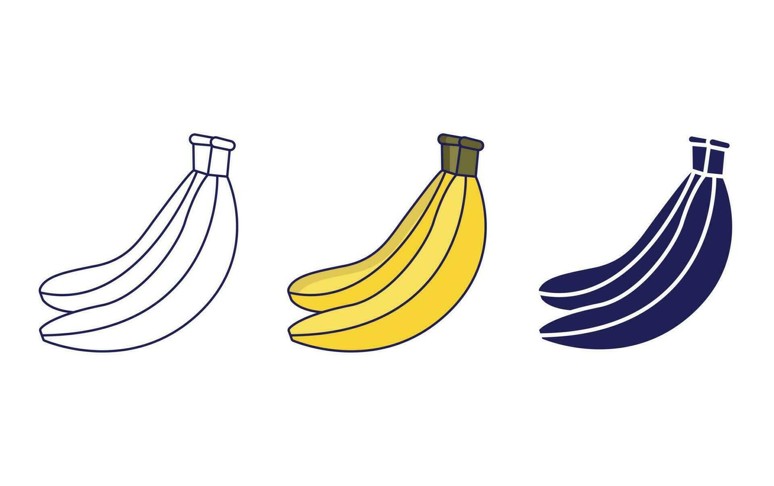 brut banane vecteur icône