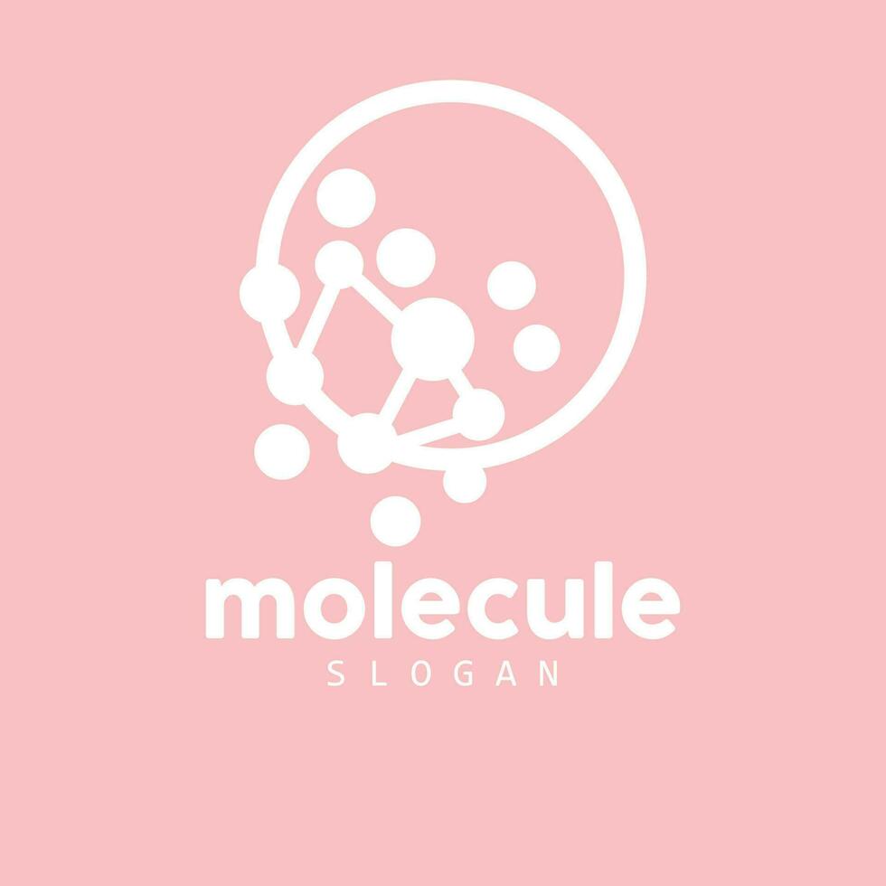 logo de neurone, création de logo de molécule, vecteur et, illustration de modèle