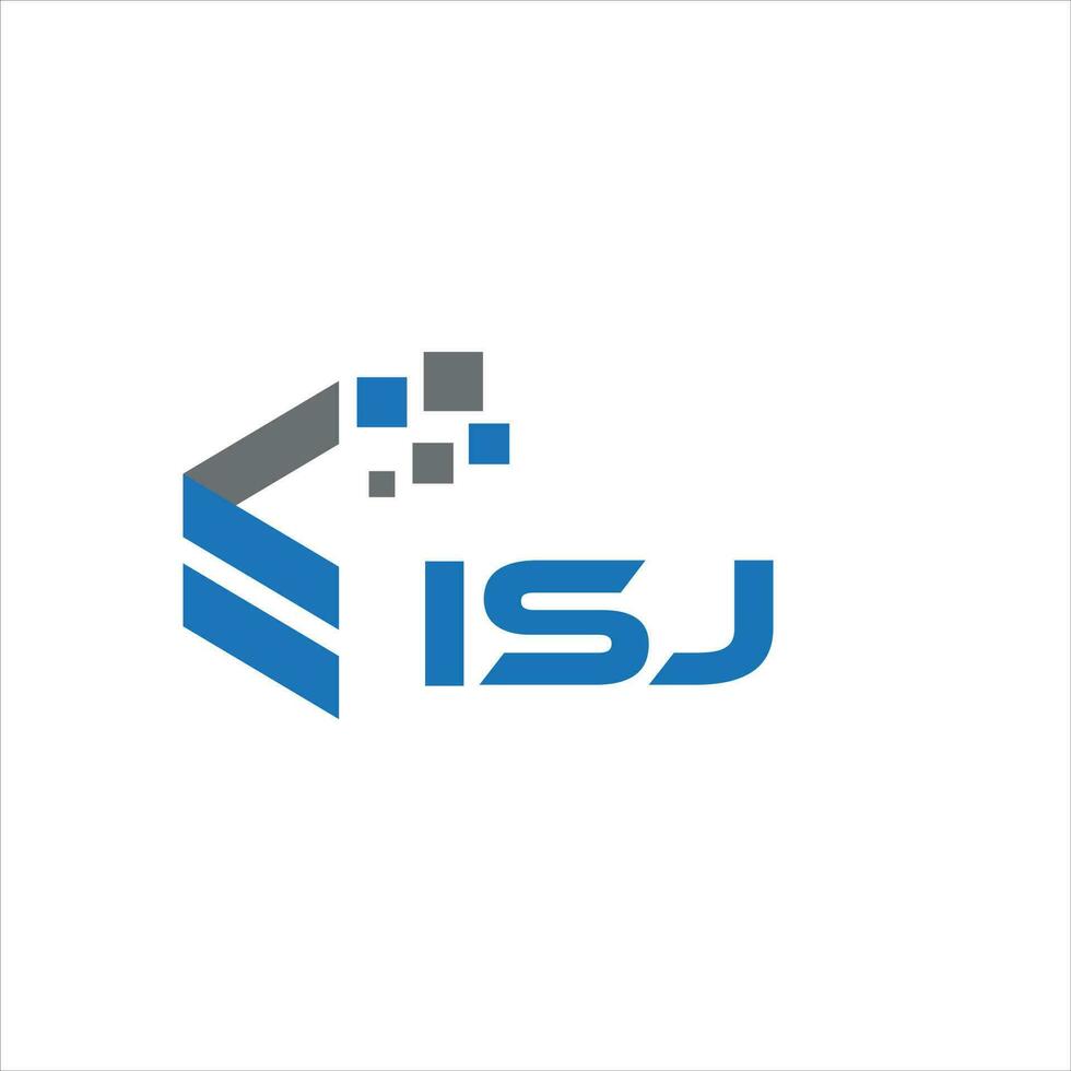 création de logo de lettre isj sur fond blanc. concept de logo de lettre initiales créatives isj. conception de lettre isj. vecteur