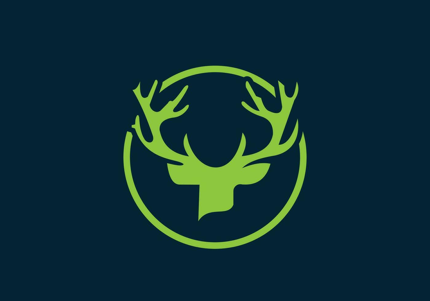 cette est une cerf tête logo conception vecteur