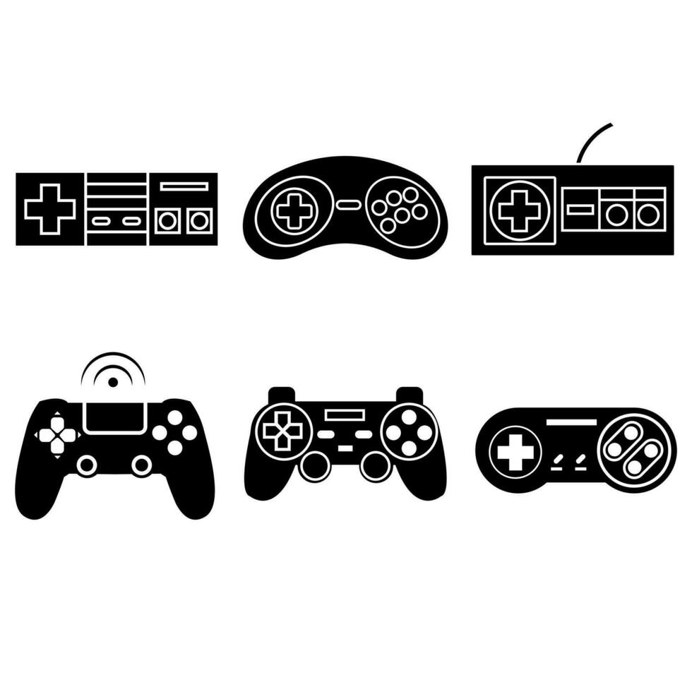 manette icône vecteur ensemble. vidéo Jeu illustration signe collection. manette de jeu plat symboles pour applications et sites Internet.