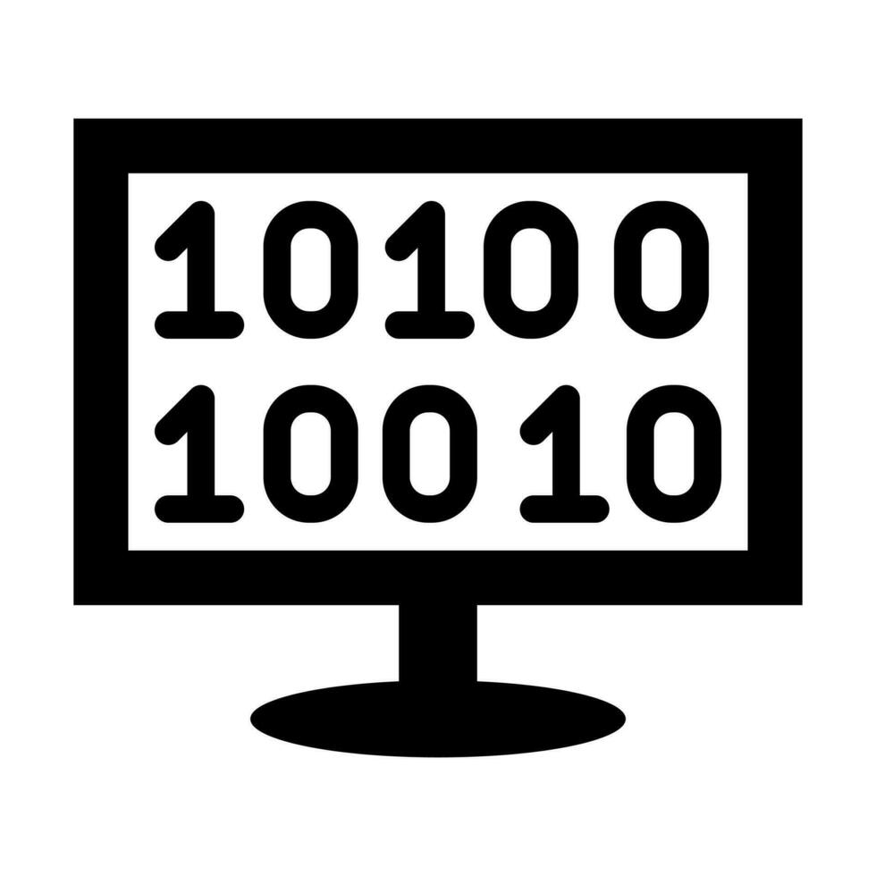 conception d'icône de code binaire vecteur