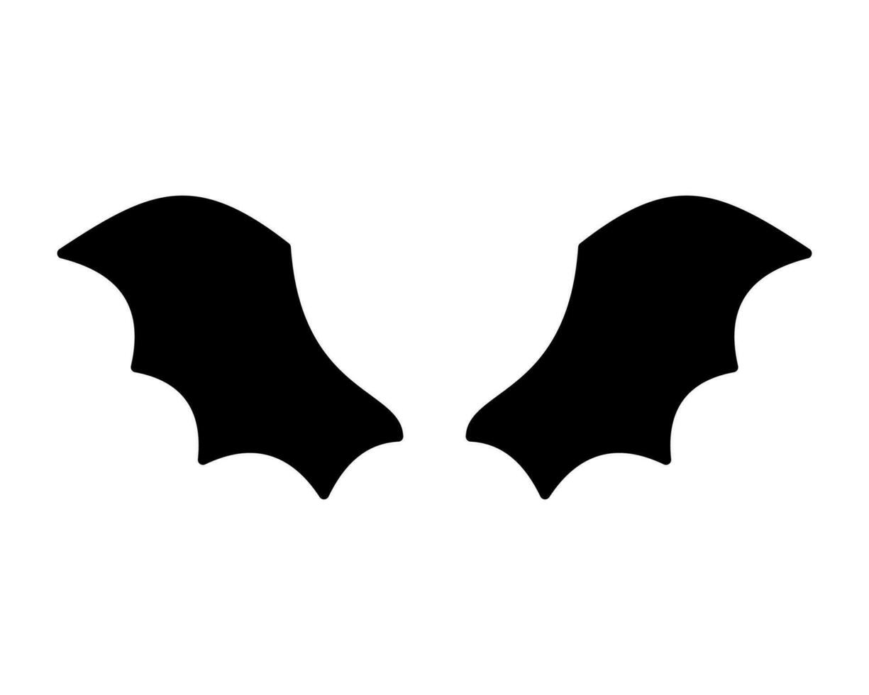 foncé aile silhouette mal diable dans le ombres effrayant chauve souris ailes sur Halloween nuit. vecteur