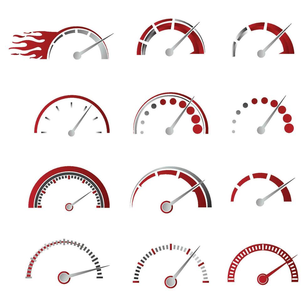 la vitesse logo icône ensemble vecteur symbole.