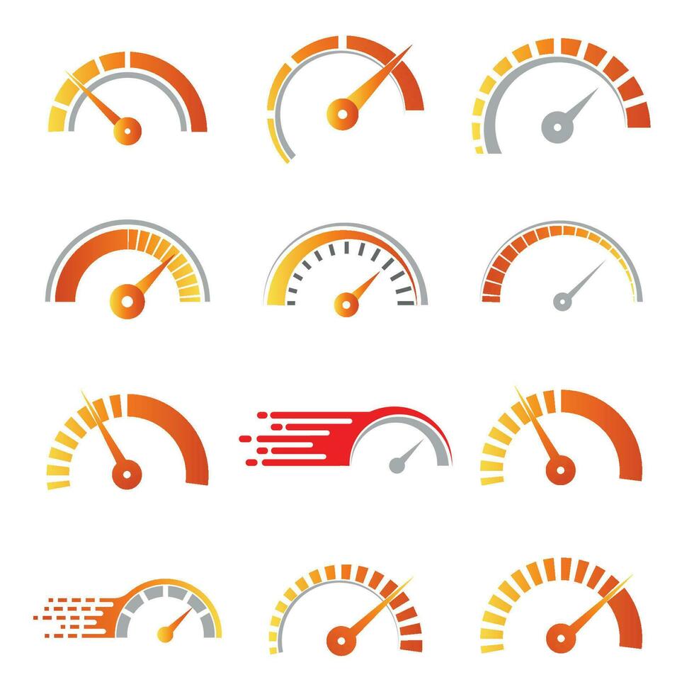 la vitesse logo icône ensemble vecteur symbole.