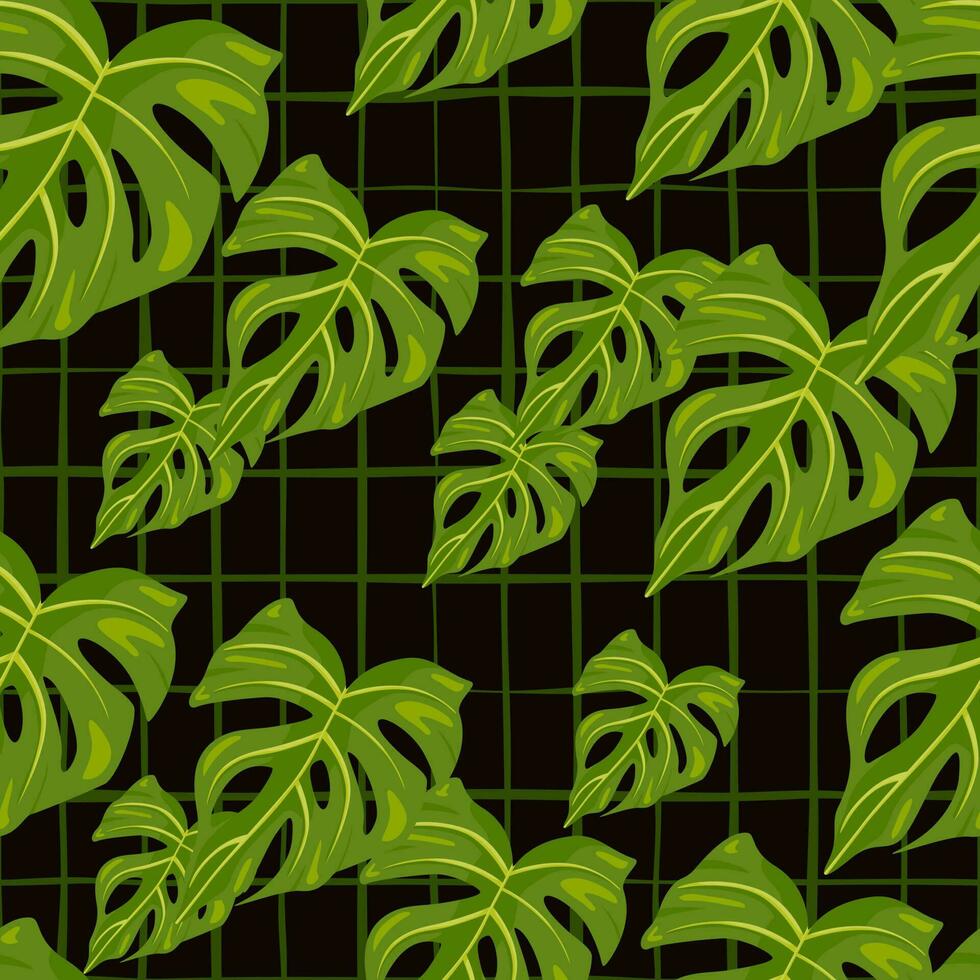 décoratif tropical paume feuilles sans couture modèle. jungle feuille sans couture fond d'écran. exotique botanique texture. floral Contexte. vecteur