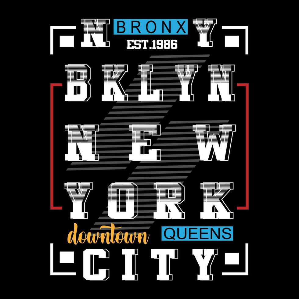 Nouveau york Brooklyn texte ,logo, modèle vecteur conception