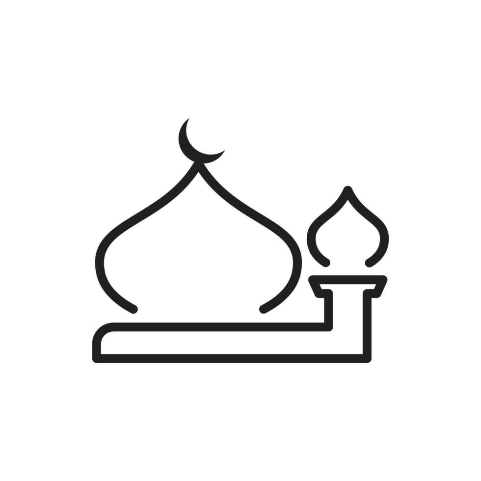 illustration de conception vectorielle icône mosquée vecteur