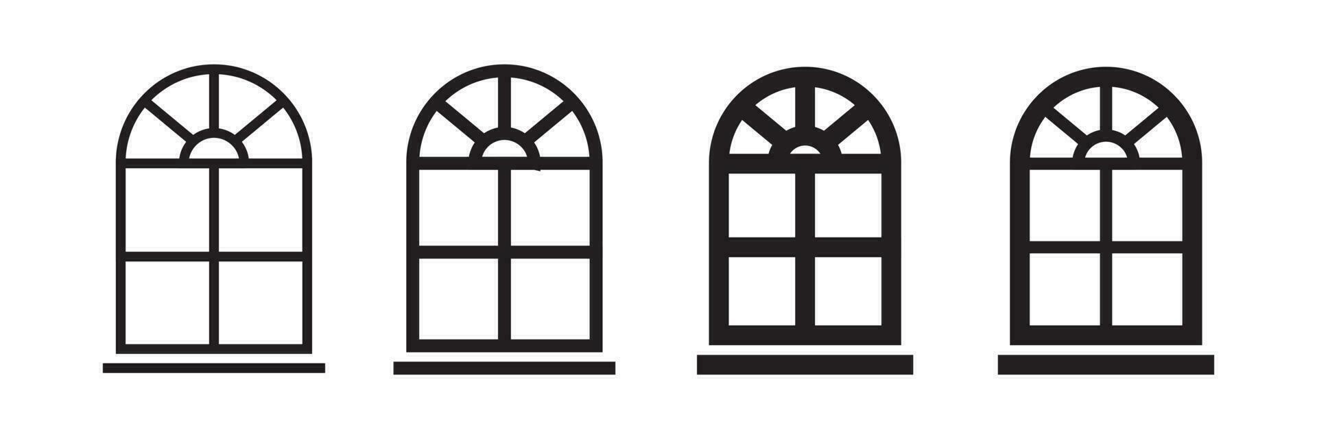 les fenêtres icône vecteur conception illustration