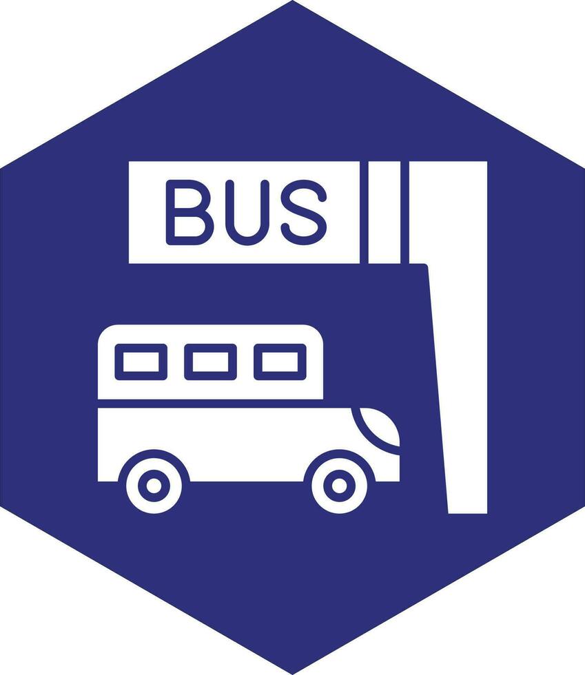 autobus Arrêtez vecteur icône conception