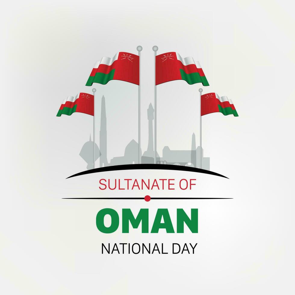 vecteur illustration de Oman nationale journée fête le sultanat de Oman content nationale journée novembre 18e