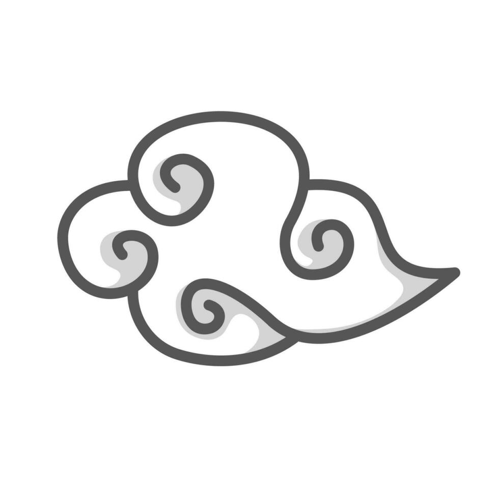 nuage griffonnage. nuage vecteur illustration. nuage dans dessin animé style isolé sur blanc Contexte. nuage.