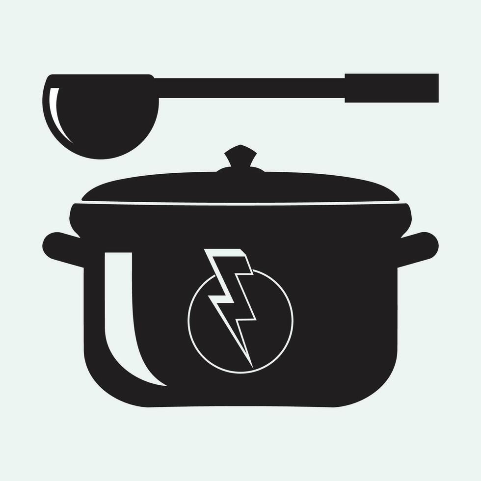 cuisine icône logo Créatif vecteur