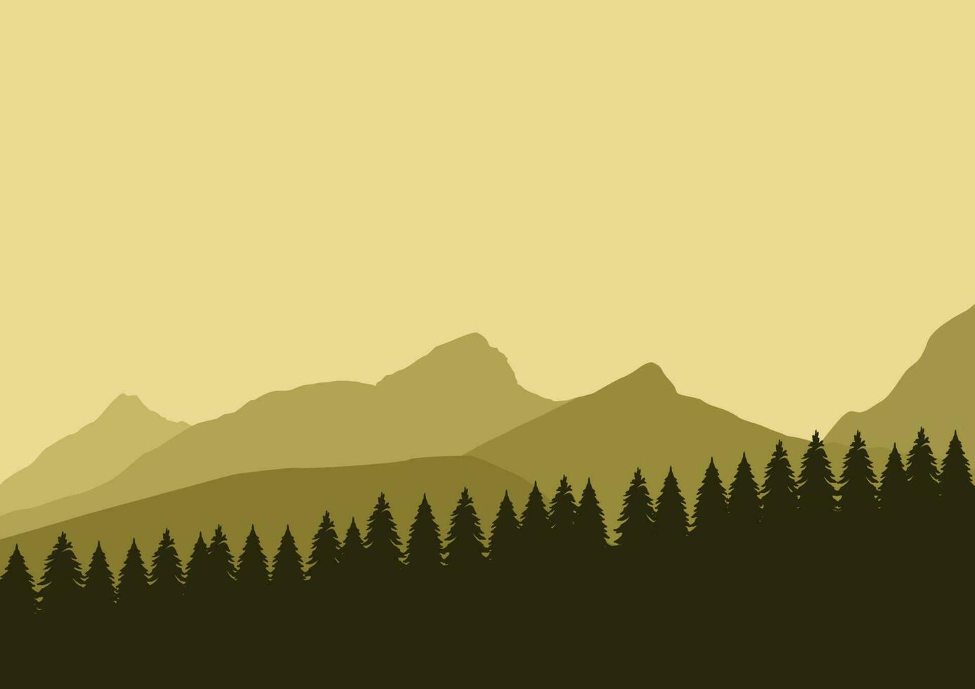 forêt et montagnes vecteur illustration conception