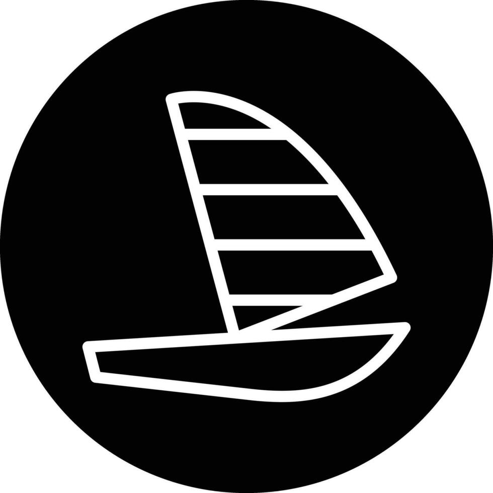 conception d'icône de vecteur de planche à voile