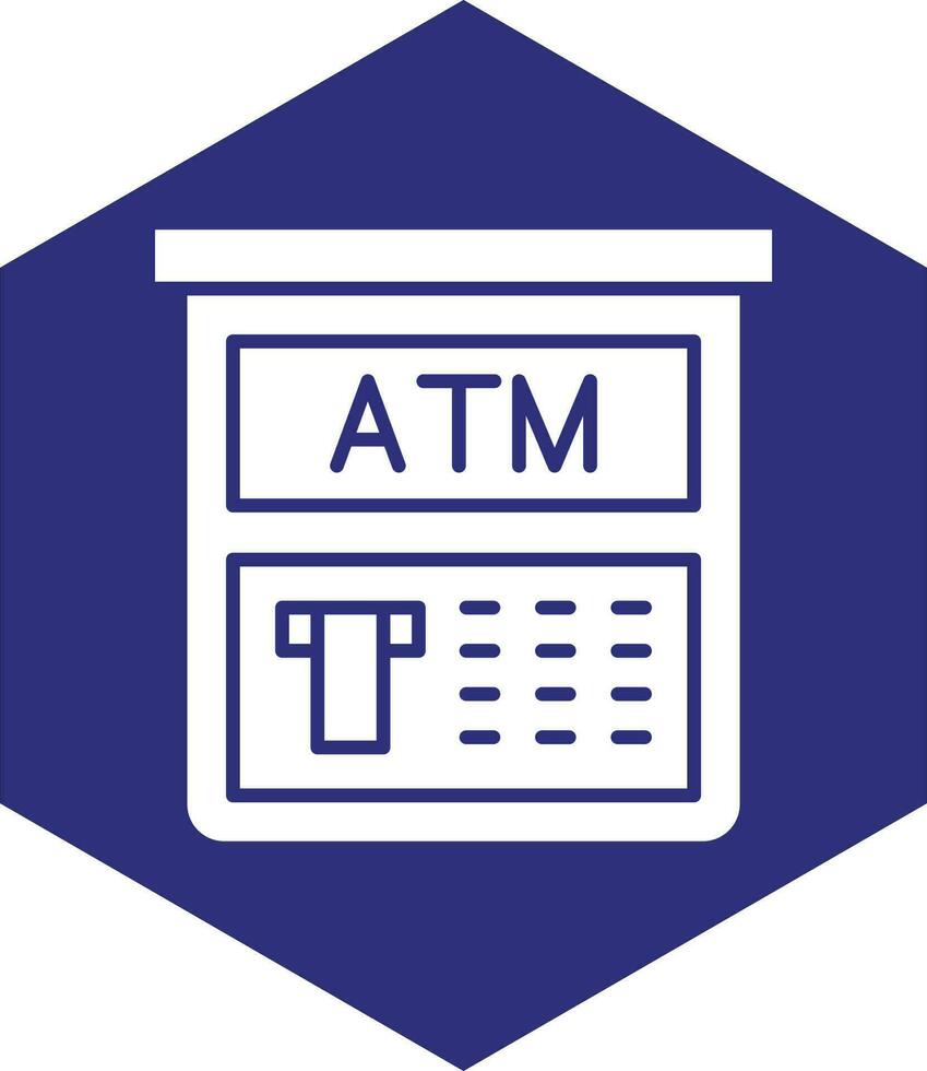 conception d'icône de vecteur de distributeur automatique de billets