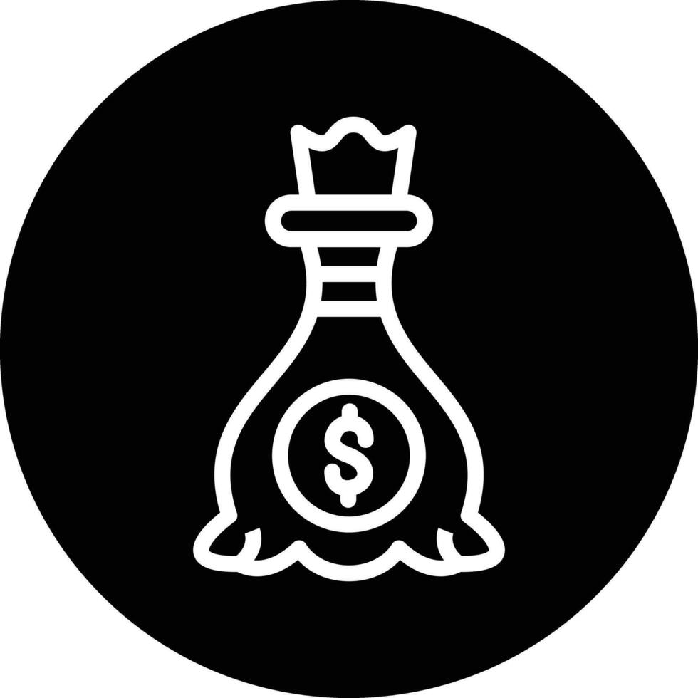 conception d'icône de vecteur de sac d'argent