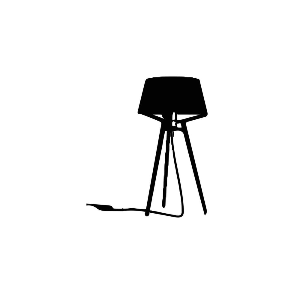 table lumière silhouette, les lampes plat style vecteur illustration. noir lumière, lampe silhouette ensemble, les lampes ensemble.