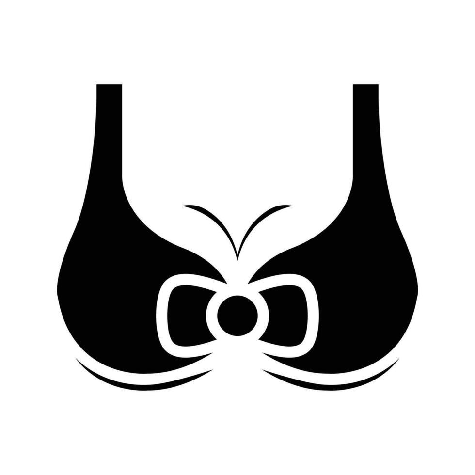 soutien-gorge vecteur solide icône style illustration eps dix.