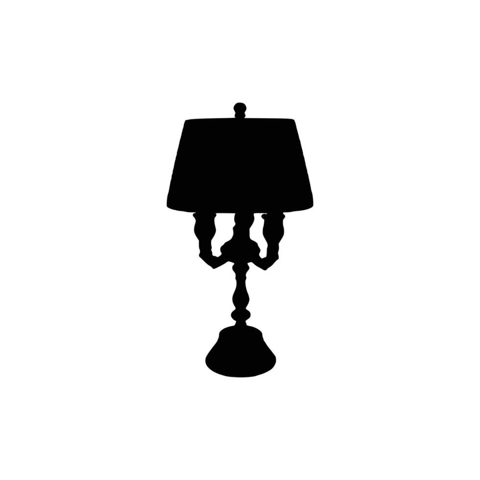 table lumière silhouette, les lampes plat style vecteur illustration. noir lumière, lampe silhouette ensemble, les lampes ensemble.