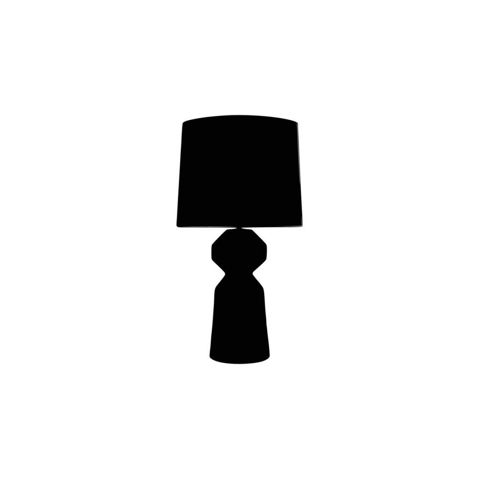 table lumière silhouette, les lampes plat style vecteur illustration. noir lumière, lampe silhouette ensemble, les lampes ensemble.