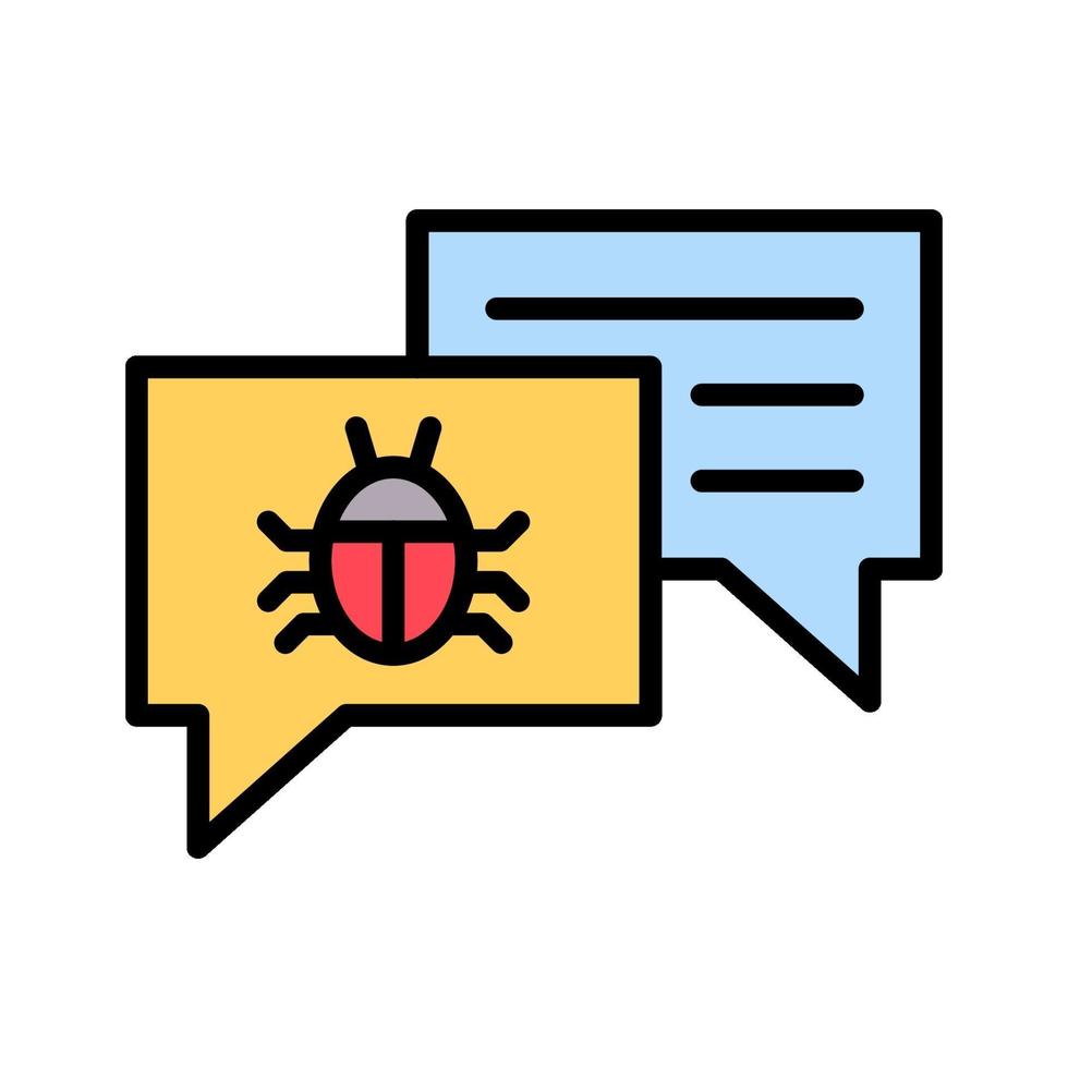 icône de conversation de virus vecteur