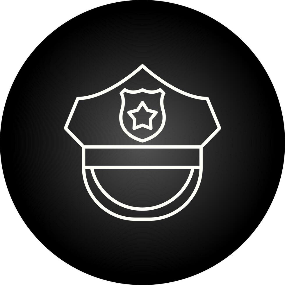 icône de vecteur de chapeau de police