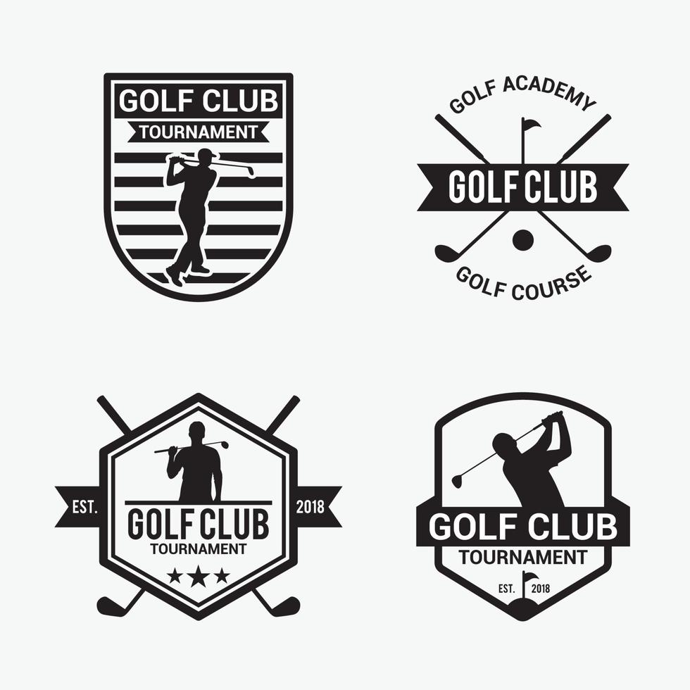 ensemble de modèles de conception de logo de club de golf badges vector