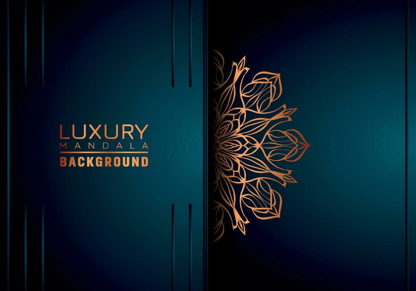 luxe mandala Contexte ornemental, arabesque style avec d'or arabesque modèle style. décoratif mandala ornement pour imprimer, brochure, bannière, couverture, affiche, invitation carte vecteur