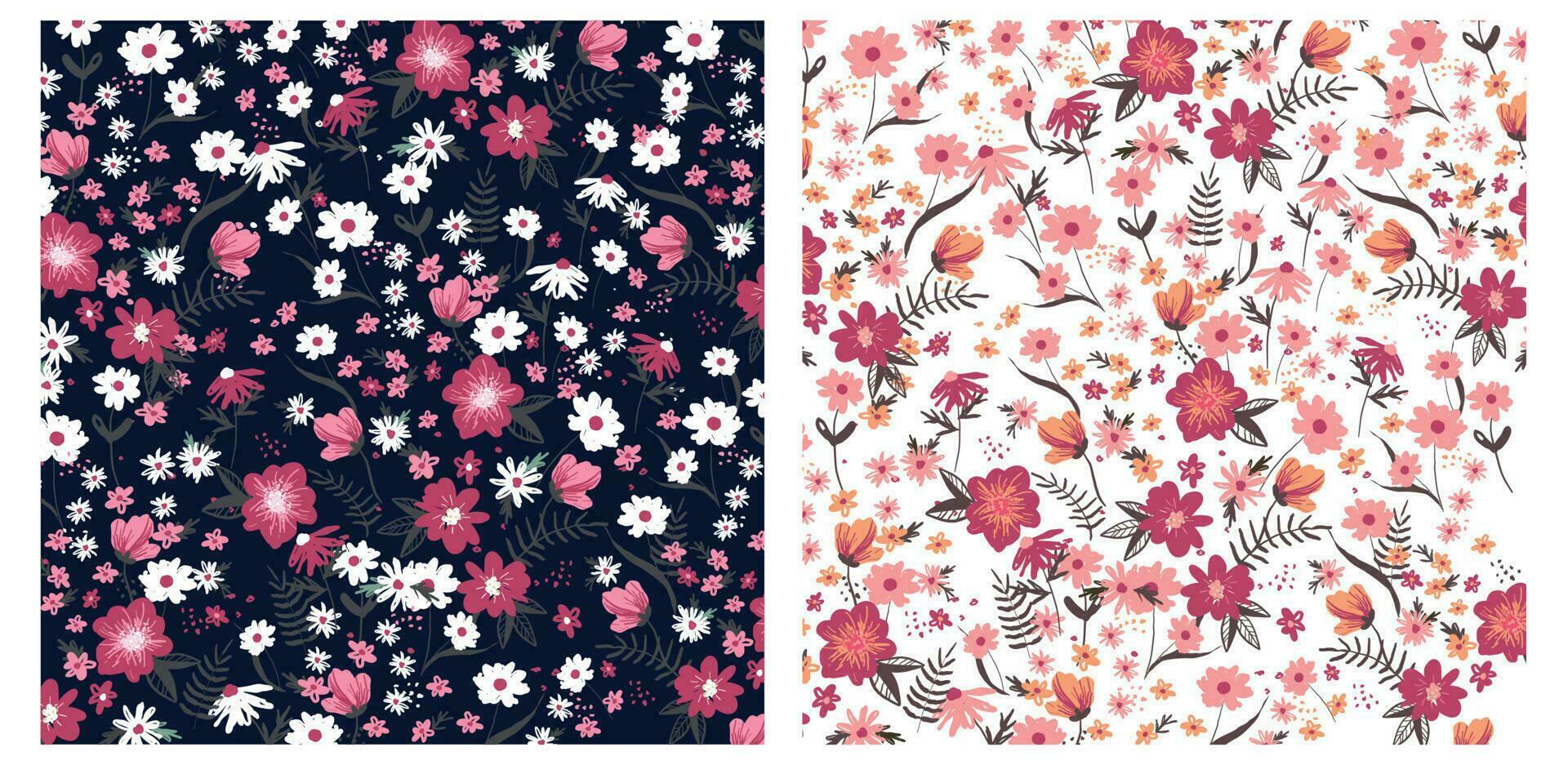 motif floral sans couture à la mode vecteur