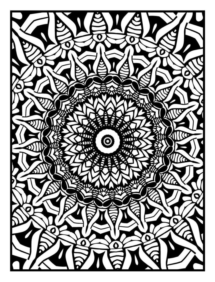 mandalas coloration livre, Oriental thérapie, contour mandala coloration page, décoratif rond ornement, anti stress thérapie, modèle tisser conception vecteur