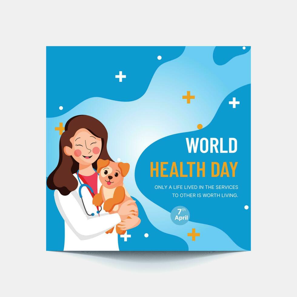 monde santé journée vecteur illustration. monde santé journée plat illustration
