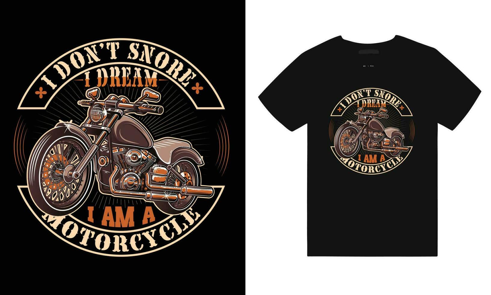 moto T-shirt conception moto bicyclette t chemise conception vecteur