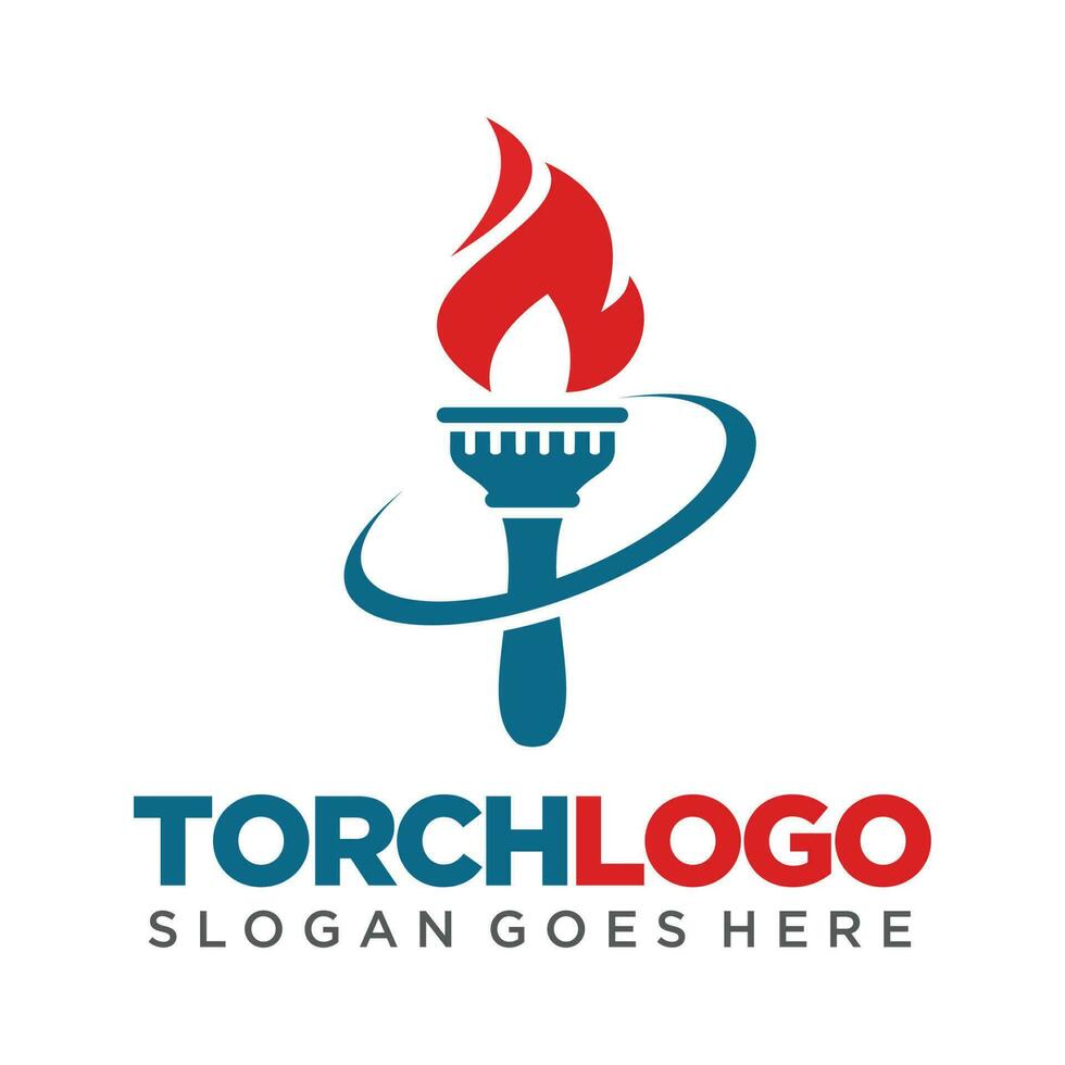 torche logo conception vecteur illustration