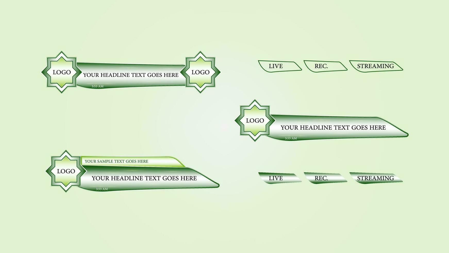 inférieur troisième paquet avec thème islamique vecteur