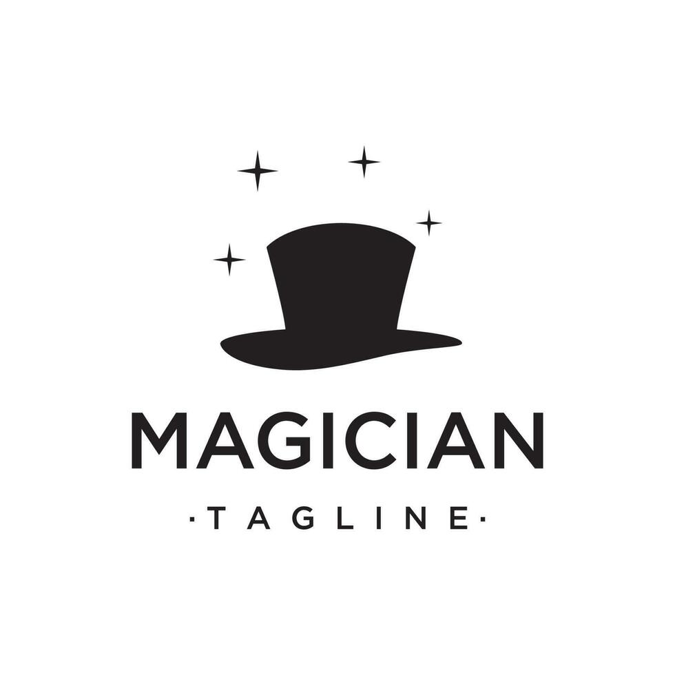 Facile magicien chapeau avec étoile signe logo modèle conception avec Créatif idée. vecteur
