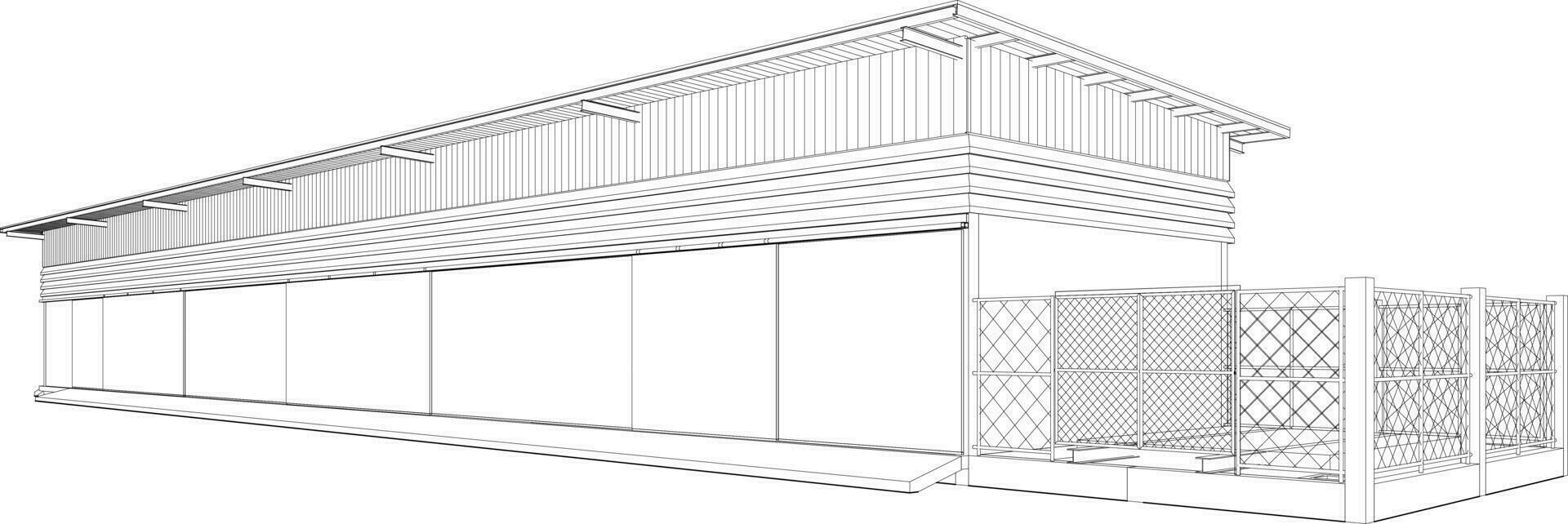 3d illustration du projet de construction vecteur