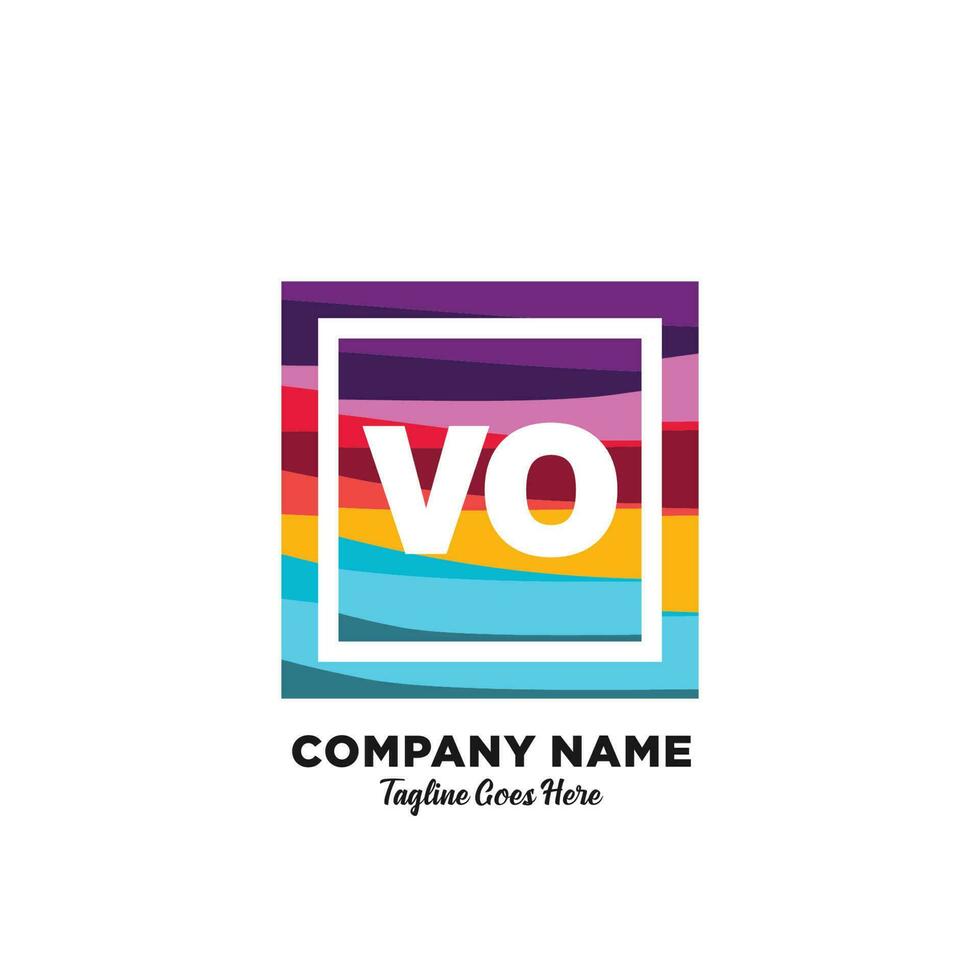 vo initiale logo avec coloré modèle vecteur. vecteur