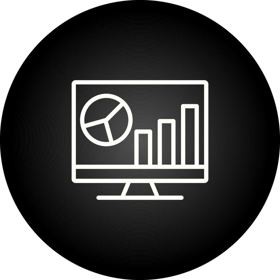 analytique sur l'icône de vecteur d'écran