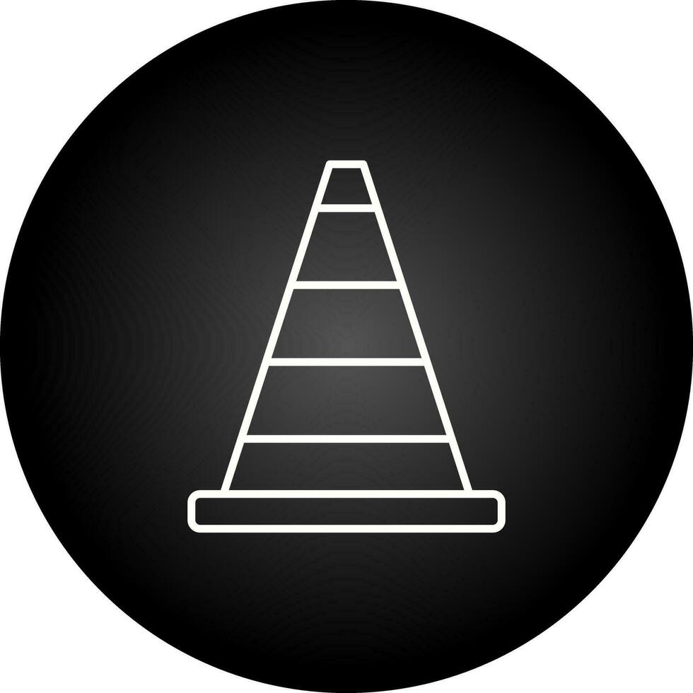 icône de vecteur de cône de construction