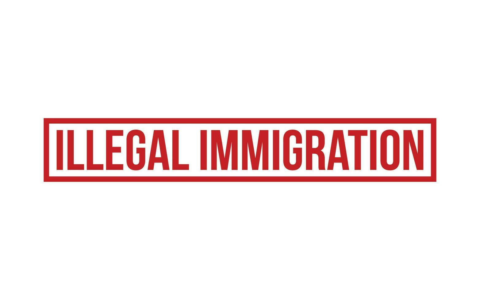 illégal immigration caoutchouc timbre joint vecteur