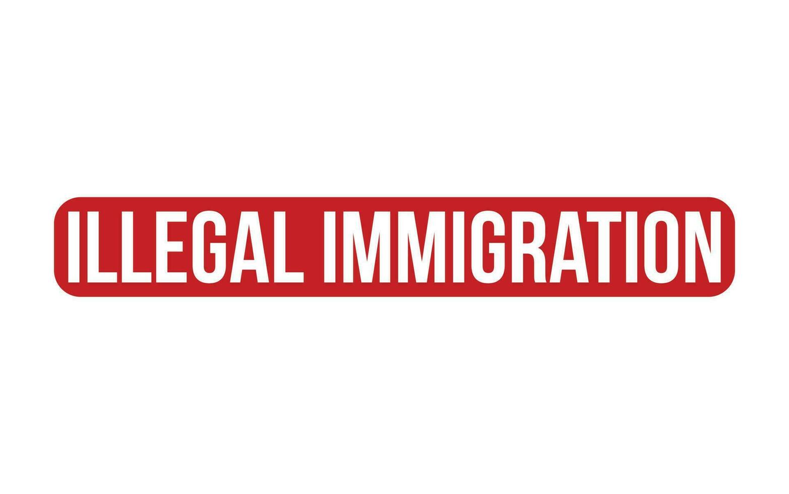 rouge illégal immigration caoutchouc timbre joint vecteur